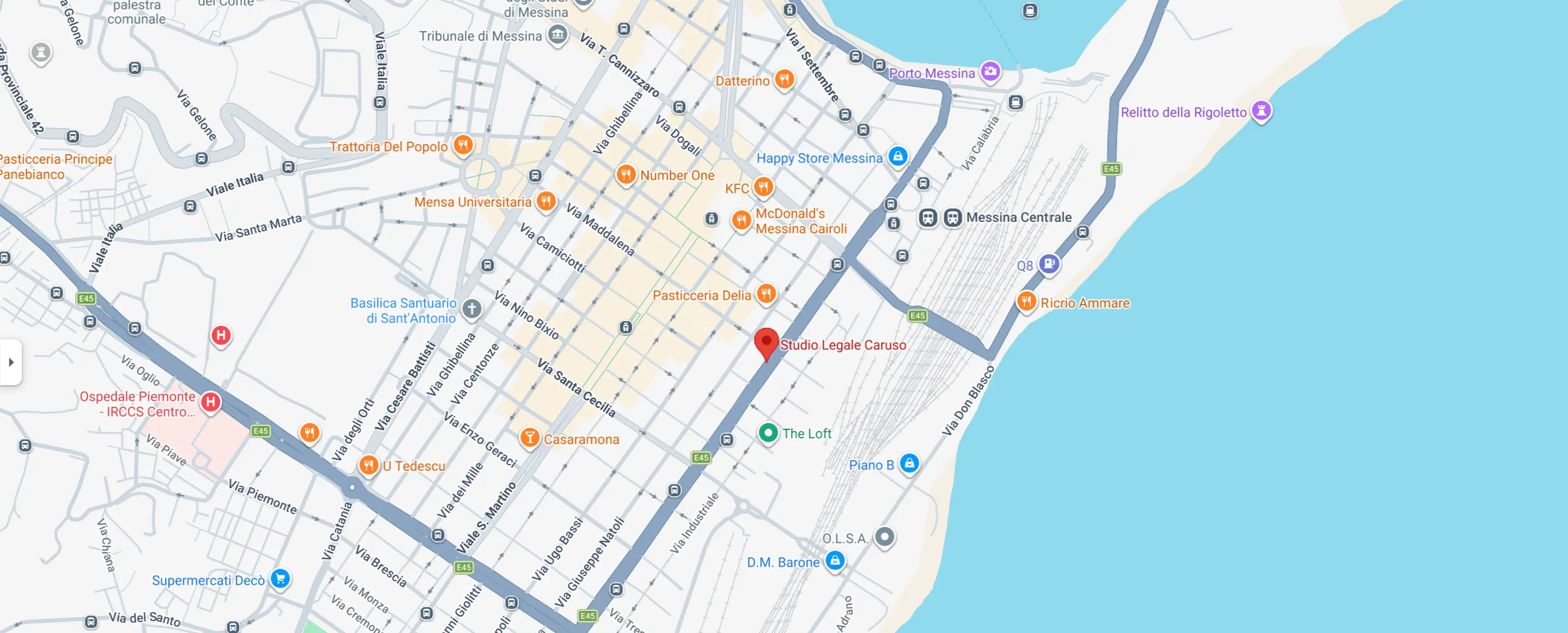 Map of the Messina office