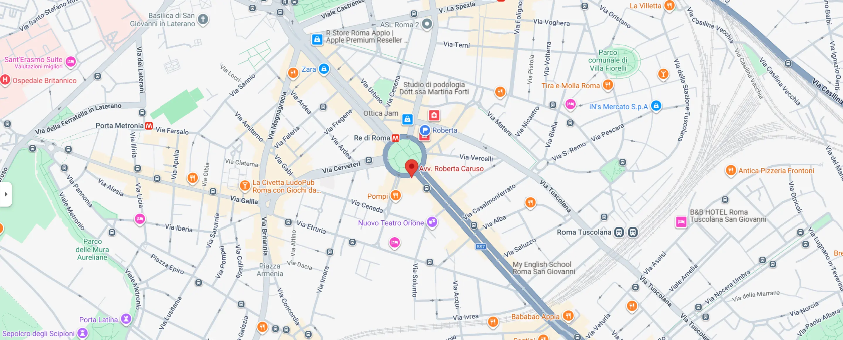 Map of the Rome office